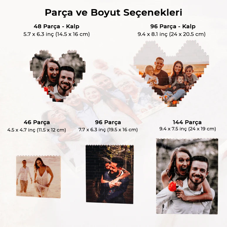 Kişiselleştirilmiş Fotoğraflı Blok Puzzle